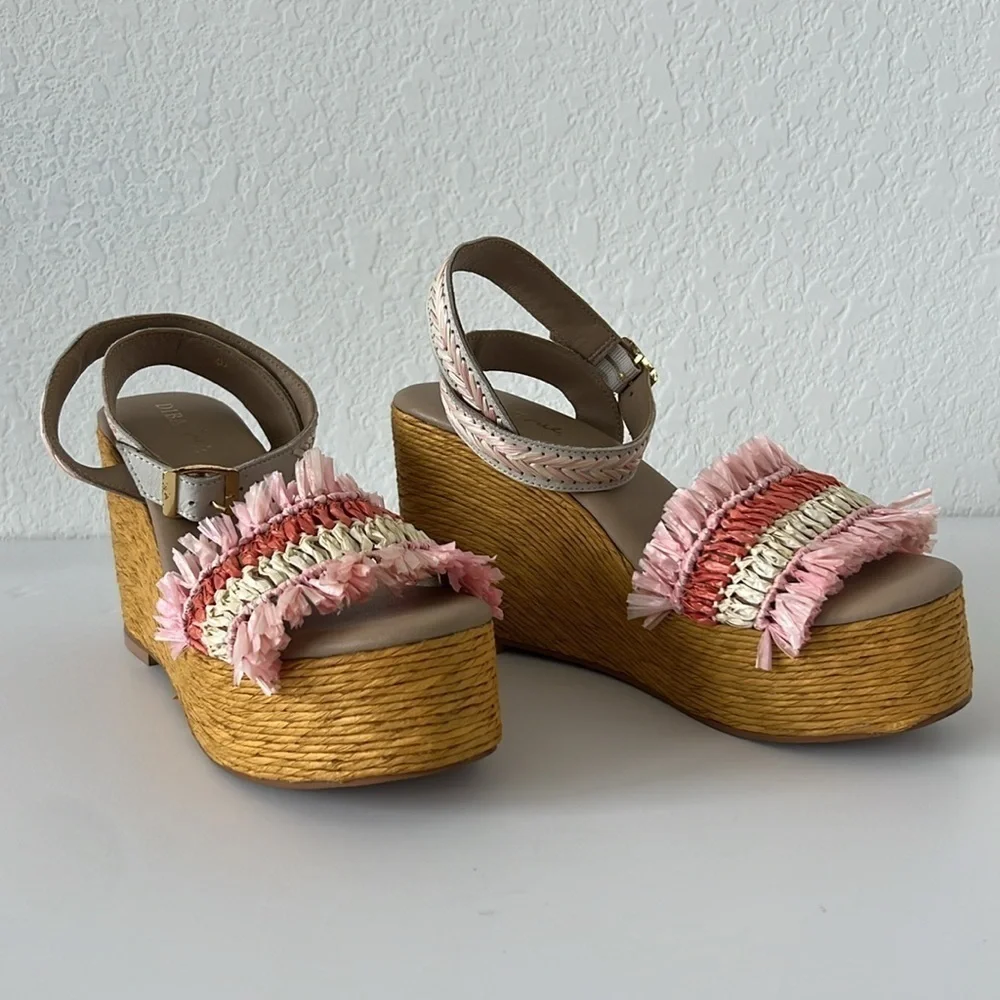 NWOB DIBA True‎ Muddie Water Platform Raffia Sandals Size 9